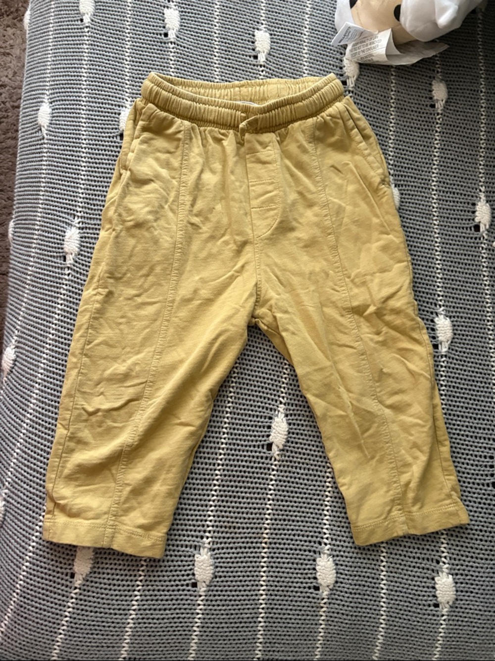 Zara Mustard Yellow Elastic-Waist Joggers